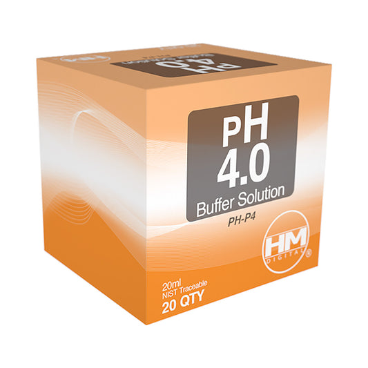 HM Digital pH 4.0 Buffer Solution - 20 packets of 20ml
